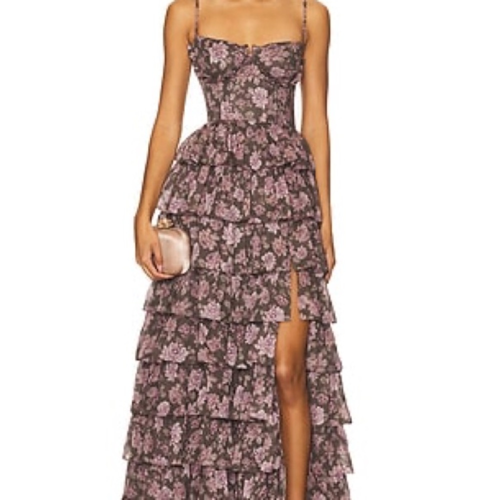 The Josephine Dress in Chocolate Peony Print NWT SOLD OUT